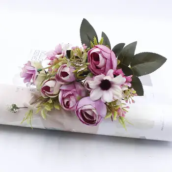 5 Artificial Flower Bouquet Cheap Silk Flower Fall European Small Tea Bud Fake Leaf Vases for Wedding Decoration Party at Home
5 Artificial Flower Bouquet Cheap Silk Flower Fall European Small Tea Bud Fake Leaf Vases for Wedding Decoration Party at Home