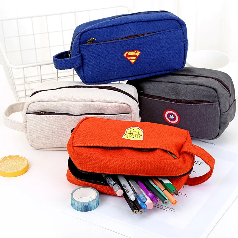 Super Hero Series Pencil Case for school Cartoon Big Capacity Canvas Pen Bags gift Double Zipper Stationery pouch supply Escolar
Super Hero Series Pencil Case for school Cartoon Big Capacity Canvas Pen Bags gift Double Zipper Stationery pouch supply Escolar