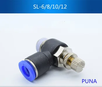 

10pcs/lot SL 6MM-1/8" Pneumatic Throttle Valve Quick Push In 6MM Tube 1/8" Inch SL6-01 Air Fitting Connector Flow Controller