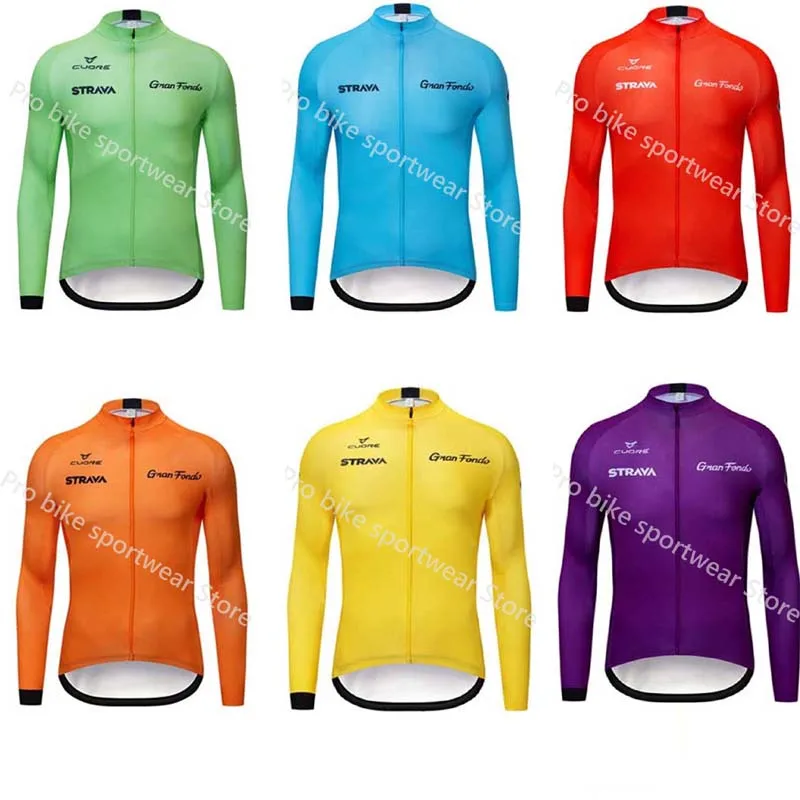 Strava Spring and autumn long sleeve sportswear Racing bicycle Mountain Pro team cycling jersey Ropa ciclismo Hombre Uniformes
Strava Spring and autumn long sleeve sportswear Racing bicycle Mountain Pro team cycling jersey Ropa ciclismo Hombre Uniformes