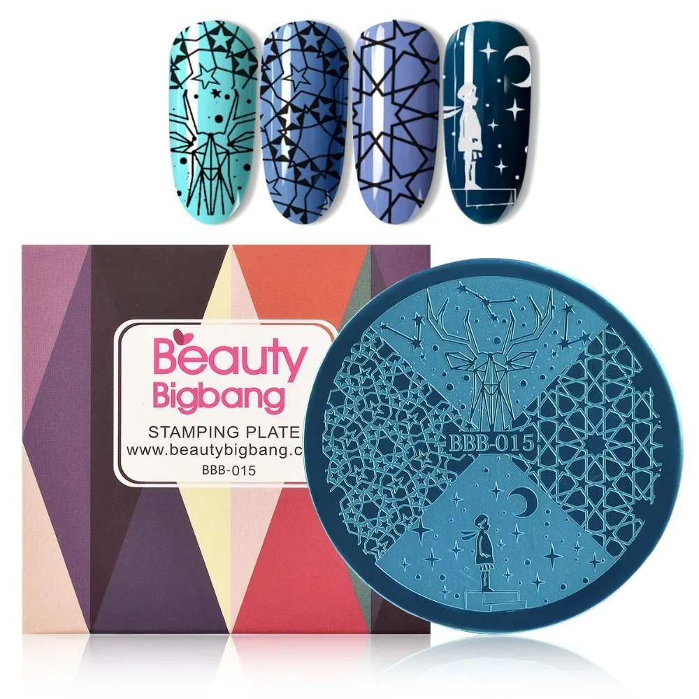 BeautyBigBang Round Star Moon Design Stamping For Nails Starry Sky Pattern Stencil For Nail Stamping Plates Nail Art Tools
BeautyBigBang Round Star Moon Design Stamping For Nails Starry Sky Pattern Stencil For Nail Stamping Plates Nail Art Tools