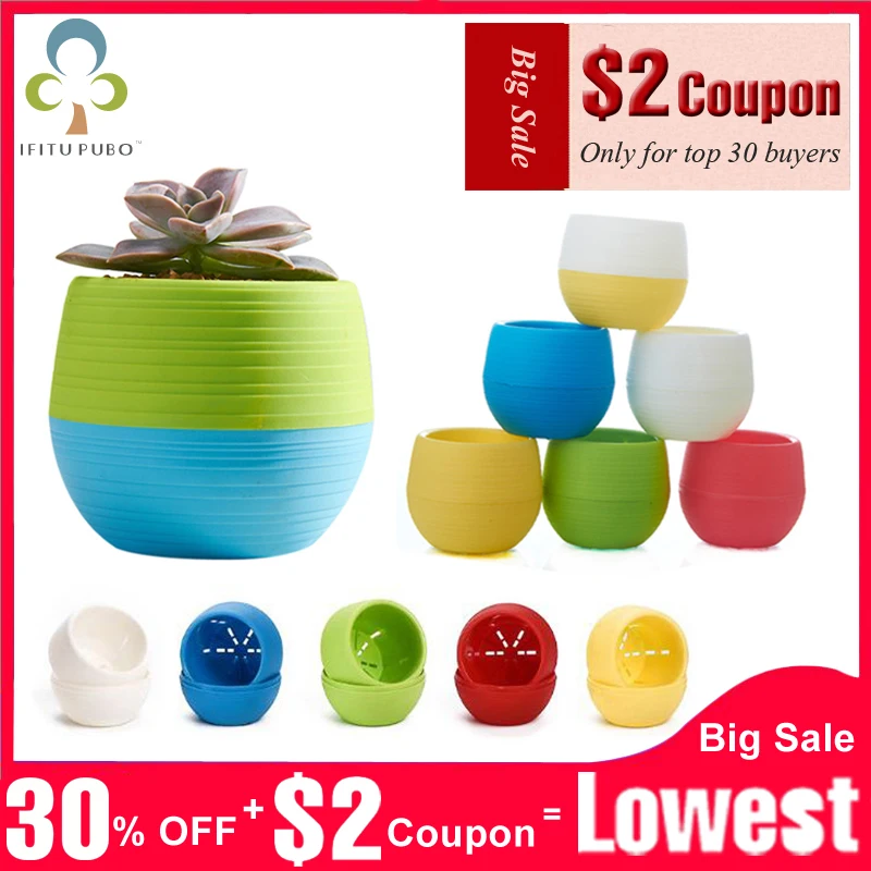 4Pcs/lot 10*10cm/7*7cm Colourful Round Plastic Plant Flower Pot Garden Home Office Decor Planter Desktop Flower Pots GYH
4Pcs/lot 10*10cm/7*7cm Colourful Round Plastic Plant Flower Pot Garden Home Office Decor Planter Desktop Flower Pots GYH