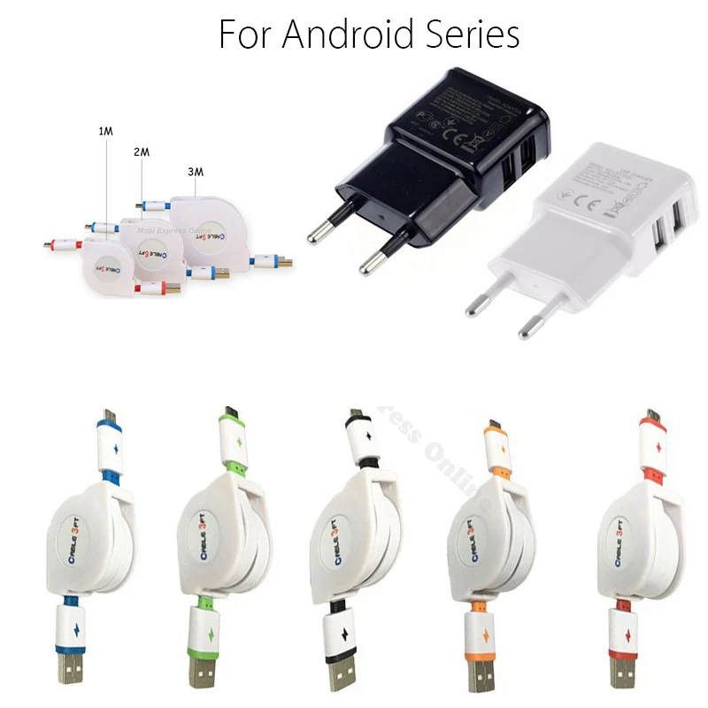 

Micro Usb Cable Retractable Cabel Usb Wall Charger Adapter For Huawei Mate 7 8 S P6 P7 P8 P10 Lite Max Honor 5x 5a 5c 6x Nova