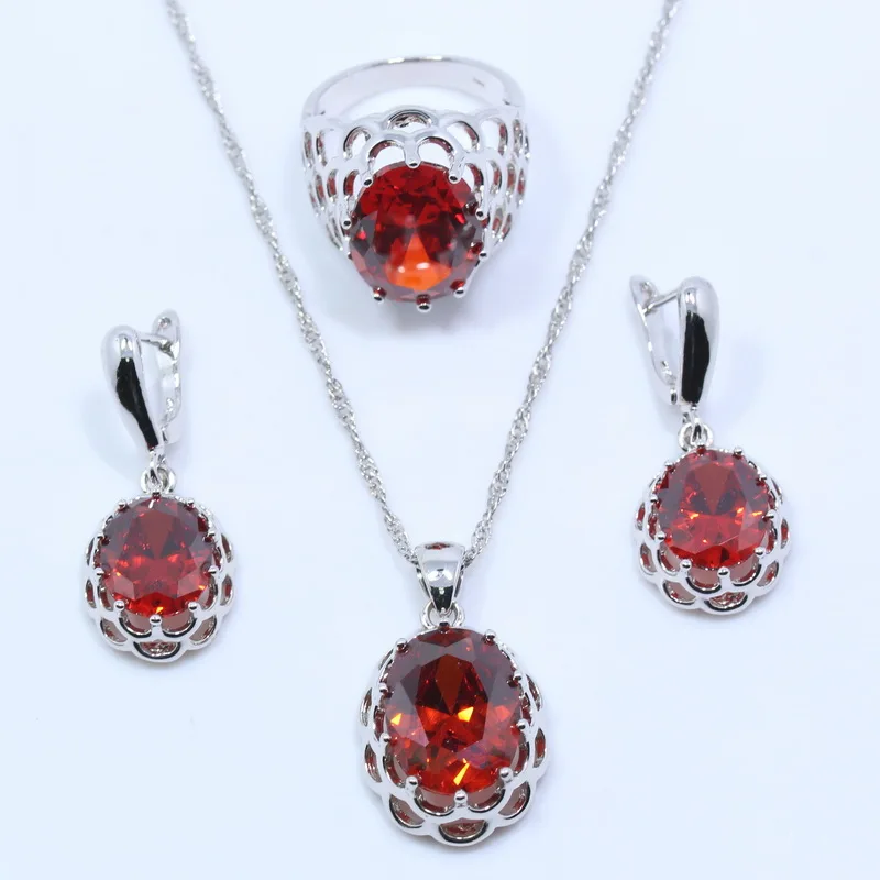 MANNY Eye-Catching 925 Sterling Silver Jewelry Set Red Garnet Ring Earring Necklace Chain Pendant For Women Free Gift Box T116
MANNY Eye-Catching 925 Sterling Silver Jewelry Set Red Garnet Ring Earring Necklace Chain Pendant For Women Free Gift Box T116