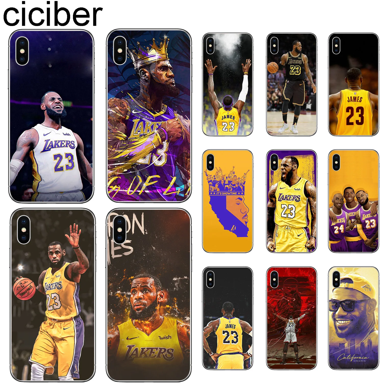 ciciber For Iphone 7 8 6 6S Plus 5S SE X XR XS MAX Clear Soft silicone TPU Cover Phone Case Sports Basketball LeBron James Coque
ciciber For Iphone 7 8 6 6S Plus 5S SE X XR XS MAX Clear Soft silicone TPU Cover Phone Case Sports Basketball LeBron James Coque