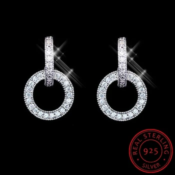 New Design 925 Sterling Silver Full Zirconia Circle Stud Earrings For Women Wedding Jewelry Fashion S925 Pendientes Brincos
New Design 925 Sterling Silver Full Zirconia Circle Stud Earrings For Women Wedding Jewelry Fashion S925 Pendientes Brincos