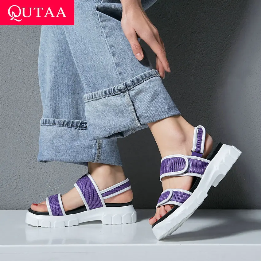 QUTAA 2019 Women Sandals Cloth Wedge Middle Heel Round Open-toed Hook&Loop Slingback Soft Bottom Casual Ladies Shoes Size 34-39
QUTAA 2019 Women Sandals Cloth Wedge Middle Heel Round Open-toed Hook&Loop Slingback Soft Bottom Casual Ladies Shoes Size 34-39