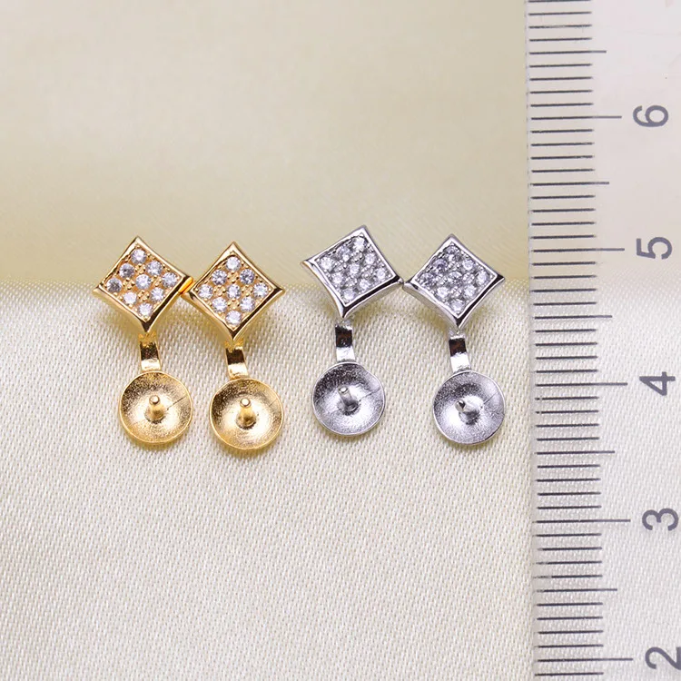 925 Silver Pearl Earrings Mountings Fashion Beautiful Earrings Findings Settings Jewelry Parts Fittings Women's Accessories
925 Silver Pearl Earrings Mountings Fashion Beautiful Earrings Findings Settings Jewelry Parts Fittings Women's Accessories