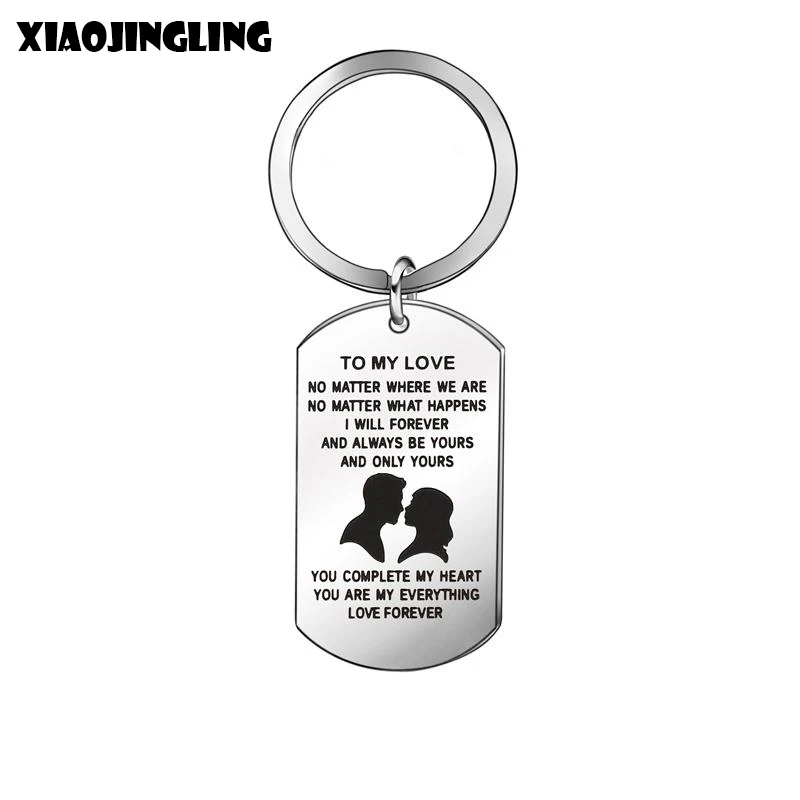 XIAOJINGLING Lettering Stainless Steel Keychain Keyrings Army Card Car Keyfob Accessories For Lovers To My Love Chain Keychains
XIAOJINGLING Lettering Stainless Steel Keychain Keyrings Army Card Car Keyfob Accessories For Lovers To My Love Chain Keychains