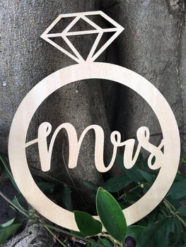 Wood Mr & Mrs Wedding Sign Diamond Ring Shape Wedding Chair Sign Photo Prop for Party Decoration 2pcs/lot
Wood Mr & Mrs Wedding Sign Diamond Ring Shape Wedding Chair Sign Photo Prop for Party Decoration 2pcs/lot