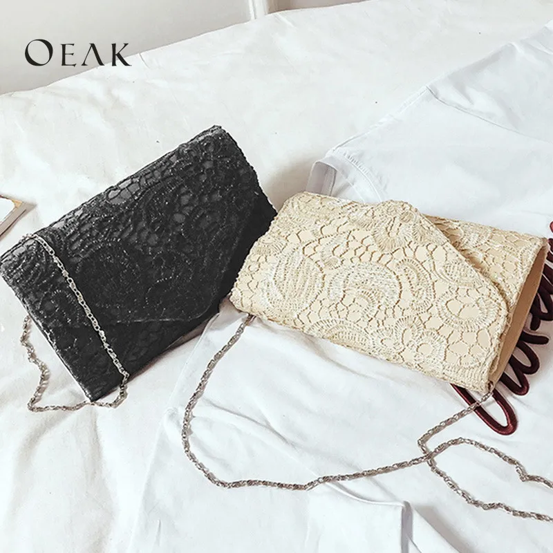 Oeak 2019 Women's envelope handbag lace solid color , small square bag in hand New fashion
Oeak 2019 Women's envelope handbag lace solid color , small square bag in hand New fashion