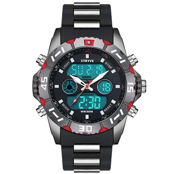 STRYVE Army Military Sport Watch for Men Waterproof Silicon Steel Wristwatch LED Back Light Date Week GMT Waterproof Alarm Clock
STRYVE Army Military Sport Watch for Men Waterproof Silicon Steel Wristwatch LED Back Light Date Week GMT Waterproof Alarm Clock