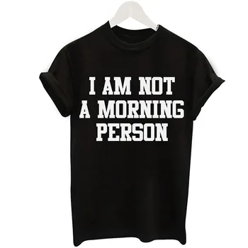 I AM NOT A MORNING PERSON Letter Print T Shirt Women Short Sleeve O Neck Loose Tshirt 2020 Summer Women Tee Shirt Tops
I AM NOT A MORNING PERSON Letter Print T Shirt Women Short Sleeve O Neck Loose Tshirt 2020 Summer Women Tee Shirt Tops