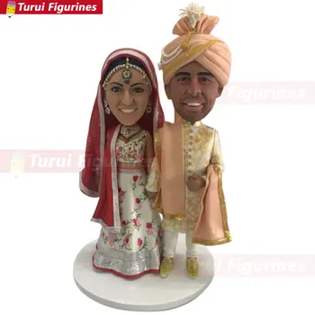 Indian Wedding Cake Topper Personalized custom bobblehead cake topper Wedding Bobble Head Indian Traditional Wedding doll design
Indian Wedding Cake Topper Personalized custom bobblehead cake topper Wedding Bobble Head Indian Traditional Wedding doll design