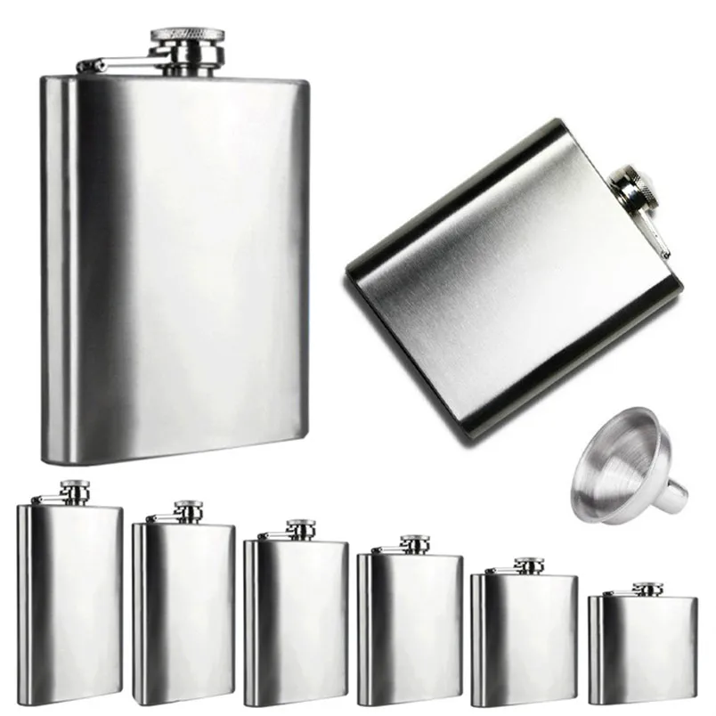 Stainless Steel Hip Flask Alcohol Bottle Pocket Set Cantil De Whiskey Drink Flasks Wisky Flasque Alcool Heupfles Flachman Gifts
Stainless Steel Hip Flask Alcohol Bottle Pocket Set Cantil De Whiskey Drink Flasks Wisky Flasque Alcool Heupfles Flachman Gifts