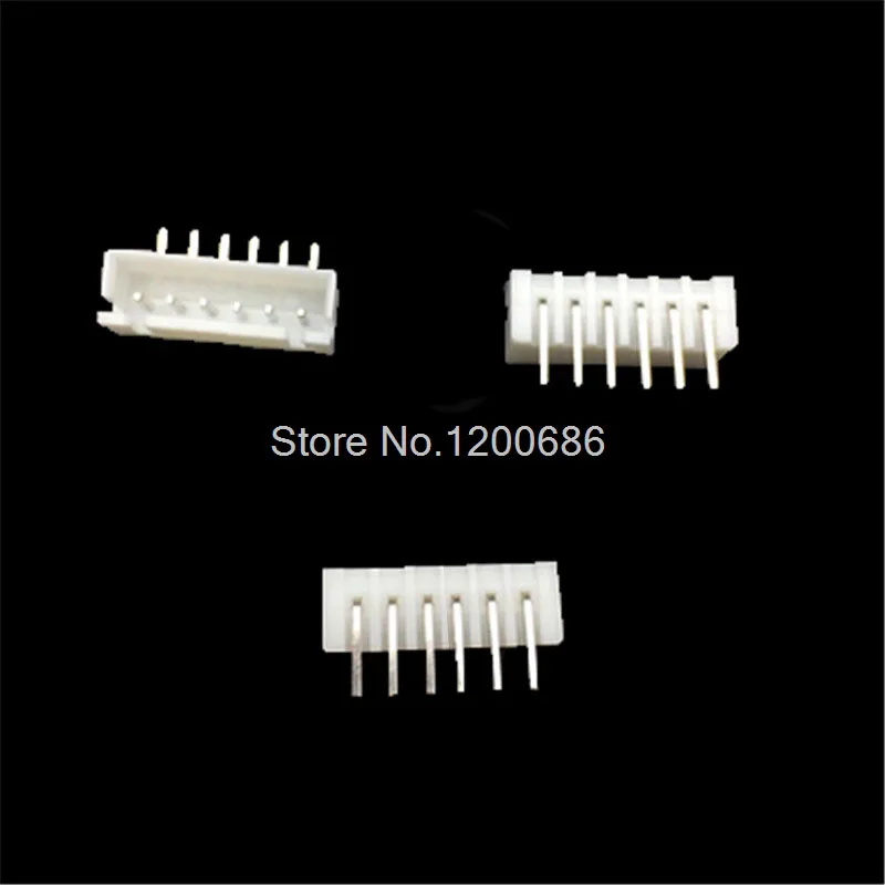 100 шт. XH 2 54 6 контактный разъем штекер правый угол разъем|connector plug|connector 2.54connector male |