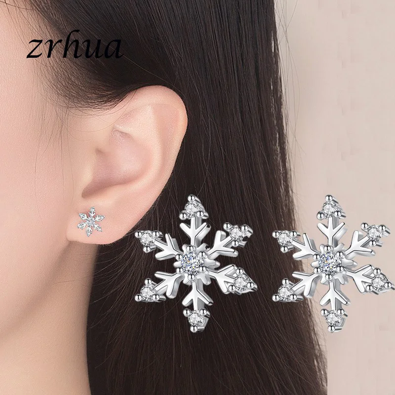 ZRHUA 925 Sterling Silver Stud Earrings for Women Girl High Quality AAA Zircon Snowflower Earrings Female Birthday Gift Jewelry
ZRHUA 925 Sterling Silver Stud Earrings for Women Girl High Quality AAA Zircon Snowflower Earrings Female Birthday Gift Jewelry