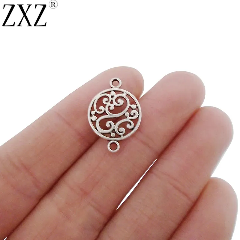 ZXZ 20pcs Antique Silver Tone Circle Spiral Swirl Connector Charms for Bracelet Jewelry Making Findings 20x14mm
ZXZ 20pcs Antique Silver Tone Circle Spiral Swirl Connector Charms for Bracelet Jewelry Making Findings 20x14mm