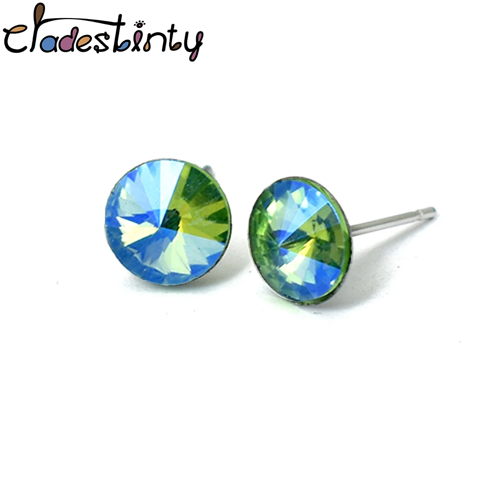 Chadestinty Cute 8mm Round Crystal Stud Earrings For Women Stainless Steel Jewelry Geometric Wedding Earring For Brides
Chadestinty Cute 8mm Round Crystal Stud Earrings For Women Stainless Steel Jewelry Geometric Wedding Earring For Brides