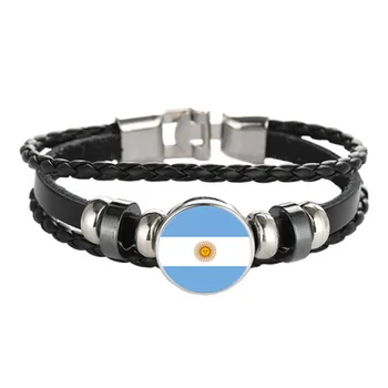 Elfin Argentina Flag Bracelets Classic New Woven Leather Argentina Charm Bracelets Jewellery
Elfin Argentina Flag Bracelets Classic New Woven Leather Argentina Charm Bracelets Jewellery