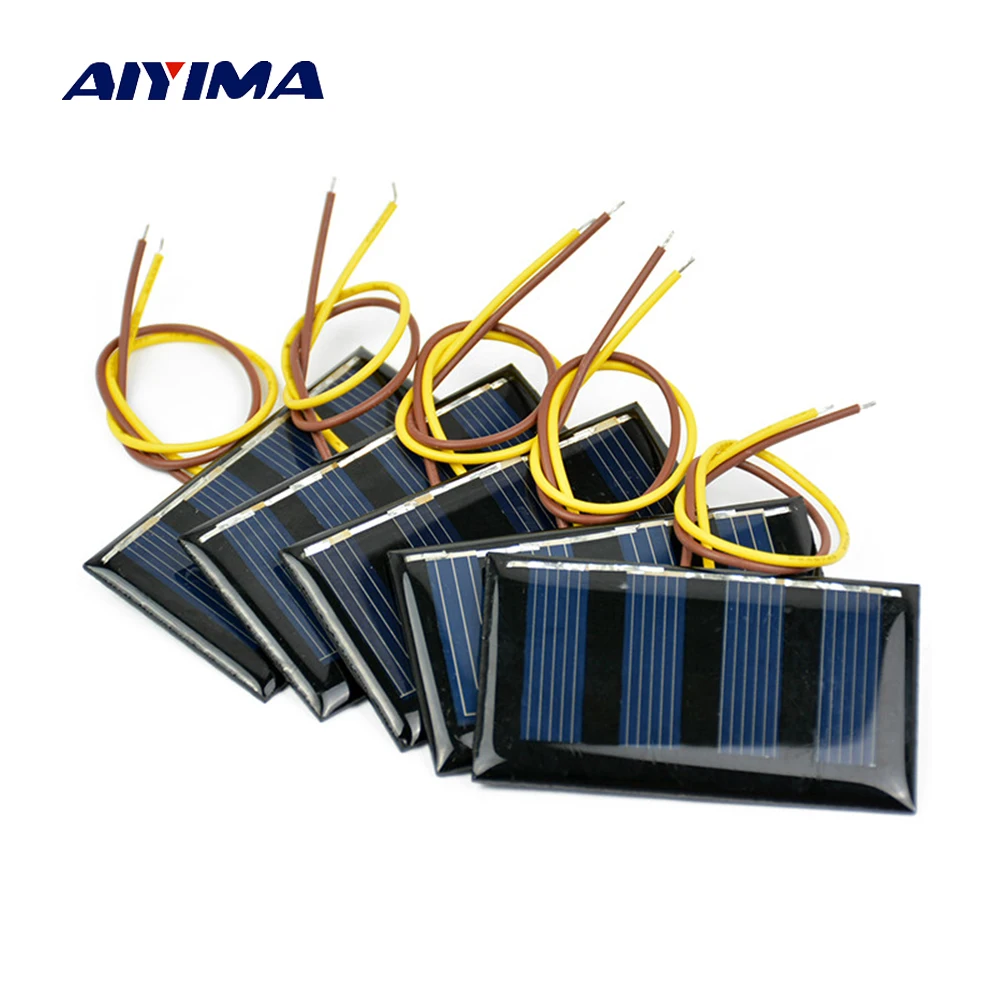 AIYIMA 10Pcs 59x34MM Solar Panels 2V 60MA Mini Polycrystalline Solar Cell DIY Sunpower Battery Charger
AIYIMA 10Pcs 59x34MM Solar Panels 2V 60MA Mini Polycrystalline Solar Cell DIY Sunpower Battery Charger