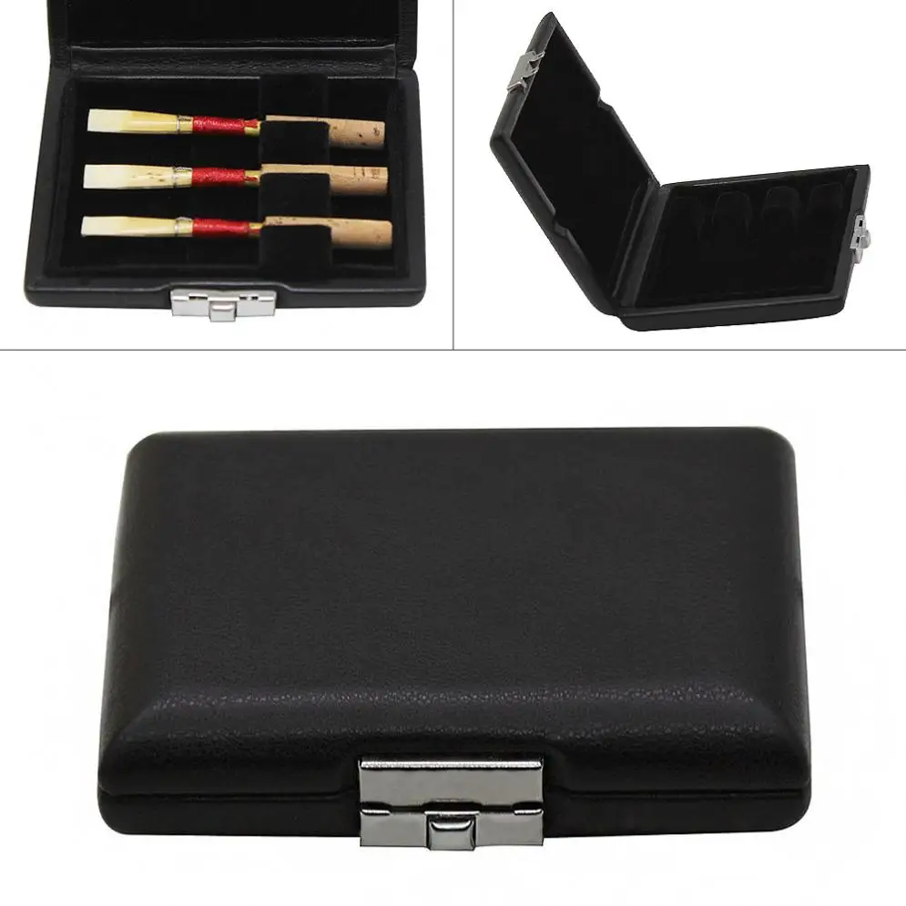 Lightweight Black Leather Oboe Bassoon Reed Storage Case Box with Vent Holes for 3 Reeds
Lightweight Black Leather Oboe Bassoon Reed Storage Case Box with Vent Holes for 3 Reeds