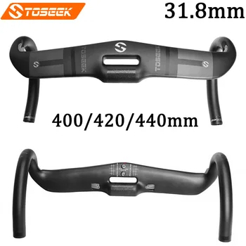 TOSEEK 31.8mm Carbon Road Bike Handle Bar Integrated HandleBar Drop Stem Ultralight 400/420/440mm
TOSEEK 31.8mm Carbon Road Bike Handle Bar Integrated HandleBar Drop Stem Ultralight 400/420/440mm