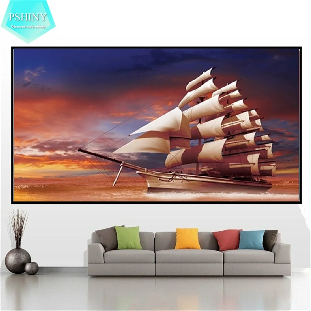 100% 5D DIY Diamond embroidery sunset ship picture Home Decor Fully Resin round or square rhinestone needlework scenery painting
100% 5D DIY Diamond embroidery sunset ship picture Home Decor Fully Resin round or square rhinestone needlework scenery painting