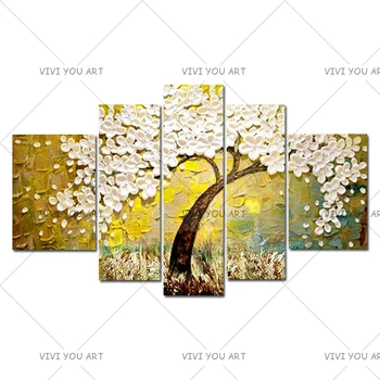 Knife 3D Floral Painting 5 Panel Pictures Hand-painted Abstract White Flowers Oil Paintings on Canvas Large Wall Art Home Decor
Knife 3D Floral Painting 5 Panel Pictures Hand-painted Abstract White Flowers Oil Paintings on Canvas Large Wall Art Home Decor