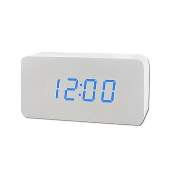 LED Alarm Clock Modern Snooze White Wood Desk Digital Clock for Bedroom Sound Control Electronic Table Clocks Birthday Gift
LED Alarm Clock Modern Snooze White Wood Desk Digital Clock for Bedroom Sound Control Electronic Table Clocks Birthday Gift