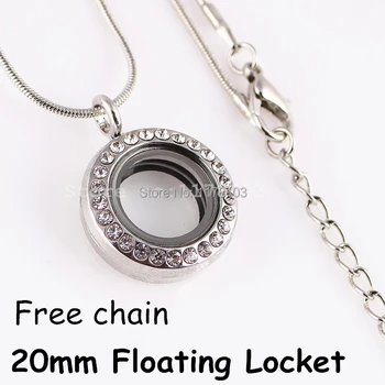 20pcs/lot Newest Alloy 20mm Round Floating Locket with Rhinestone Magnetic Glass Locket Pendant with snake Chain
20pcs/lot Newest Alloy 20mm Round Floating Locket with Rhinestone Magnetic Glass Locket Pendant with snake Chain