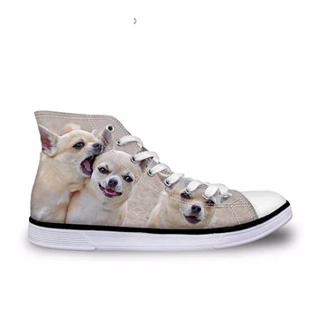 Customized Cute Chihuahua Printed Women High Top Vulcanize Shoes 3D Animal Female Lace-up Canvas Shoes Women's Sneakers Shoes
Customized Cute Chihuahua Printed Women High Top Vulcanize Shoes 3D Animal Female Lace-up Canvas Shoes Women's Sneakers Shoes