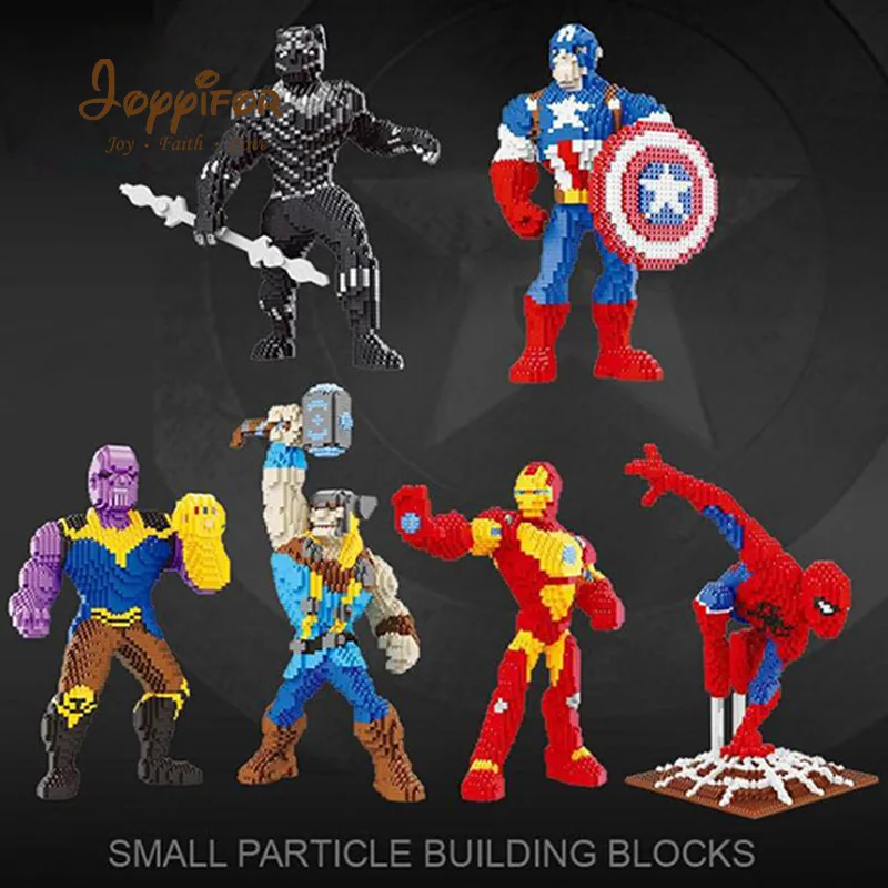Joyyifor Hero Spiderman Captain America Iron Man Thanos Mini Diamond Building Block Figures Toy for Friends Kids
Joyyifor Hero Spiderman Captain America Iron Man Thanos Mini Diamond Building Block Figures Toy for Friends Kids