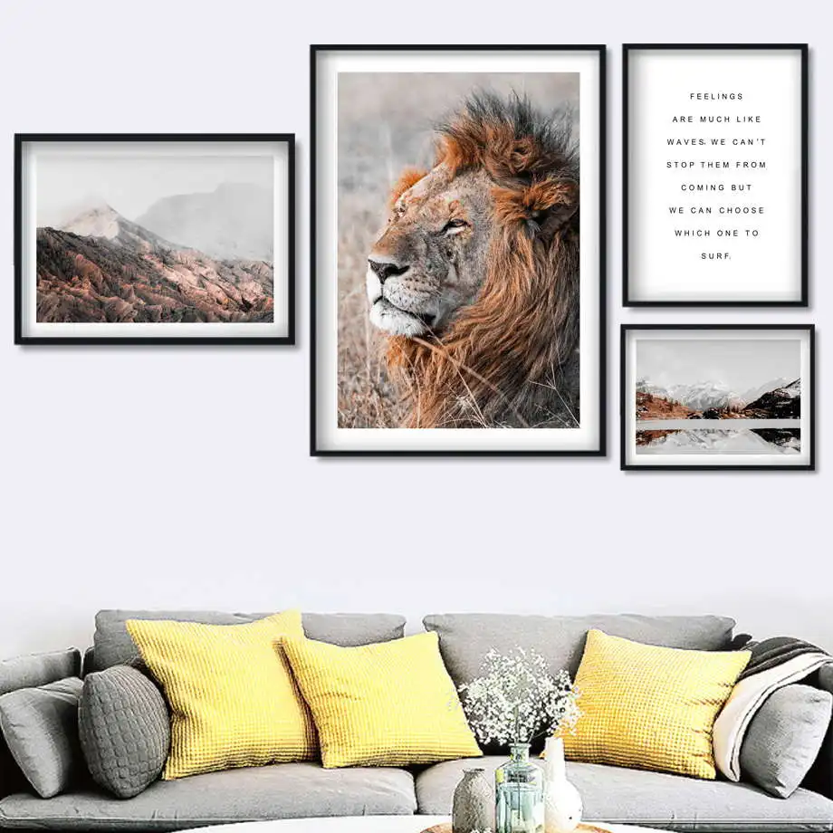 Lion King Snow Mountain Lake Wall Art Canvas Painting Quotes Nordic Posters And Prints Wall Pictures For Living Room Decor
Lion King Snow Mountain Lake Wall Art Canvas Painting Quotes Nordic Posters And Prints Wall Pictures For Living Room Decor