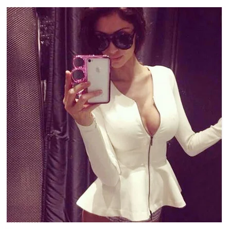 Top Quality Hot Black White Front Zipper Long Sleeve Bandage Coat Celebrity Hot Club Party Top Clothes
Top Quality Hot Black White Front Zipper Long Sleeve Bandage Coat Celebrity Hot Club Party Top Clothes