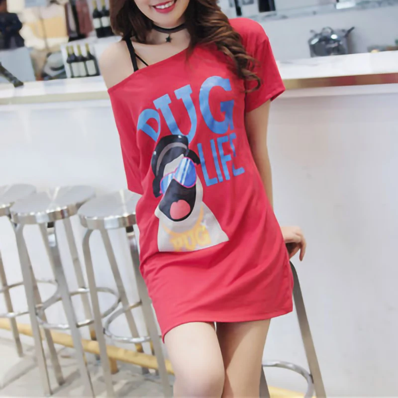 Plus size Loose Funny Pug Cartoon T shirts Women Backless Sexy Loose Midi Tshirt Summer Short sleeve Tops
Plus size Loose Funny Pug Cartoon T shirts Women Backless Sexy Loose Midi Tshirt Summer Short sleeve Tops