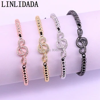 Mix Color 10Pcs Trendy Beading Bracelets Jewelry 4mm Round Bead & Micro Pave CZ Charm Bracelet Gift
Mix Color 10Pcs Trendy Beading Bracelets Jewelry 4mm Round Bead & Micro Pave CZ Charm Bracelet Gift