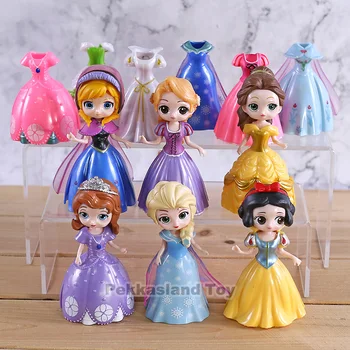 QPosket Princess Rapunzel Snow White Belle Elsa Anna + 6 Dresses Action Figures Toys Dolls for Girls Gift 12pcs/set
QPosket Princess Rapunzel Snow White Belle Elsa Anna + 6 Dresses Action Figures Toys Dolls for Girls Gift 12pcs/set