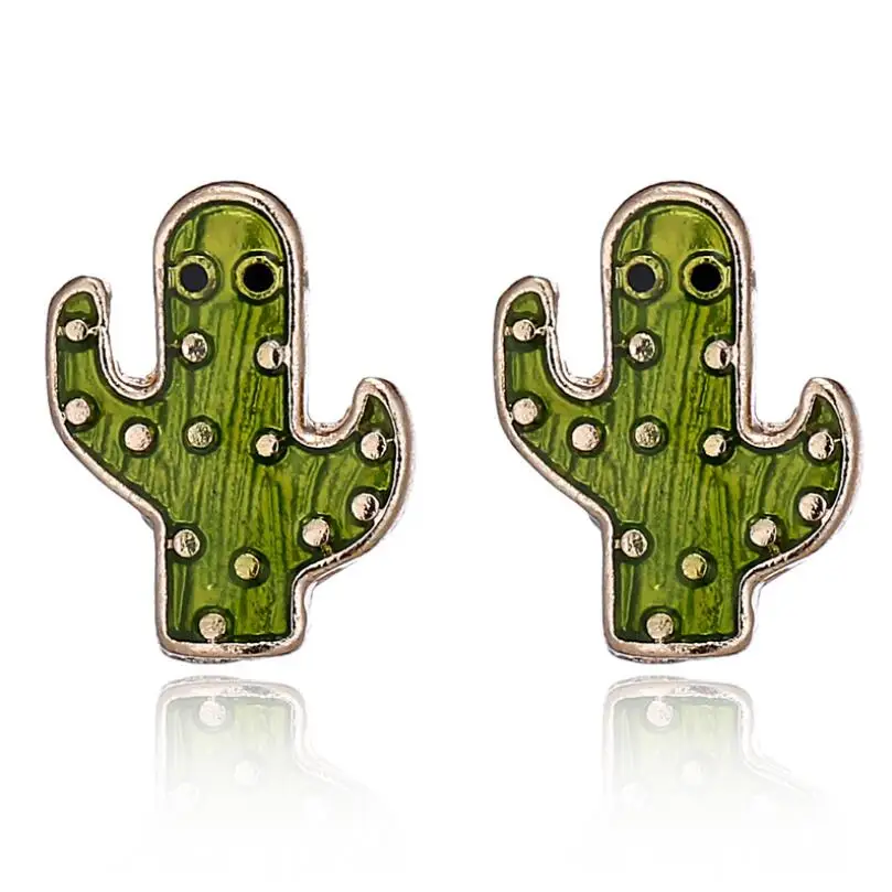 New Sweet Green Enamel Plant Small Cactus Geometric Stud Earrings For Women Fashion Jewelry Statement Brincos AE945
New Sweet Green Enamel Plant Small Cactus Geometric Stud Earrings For Women Fashion Jewelry Statement Brincos AE945