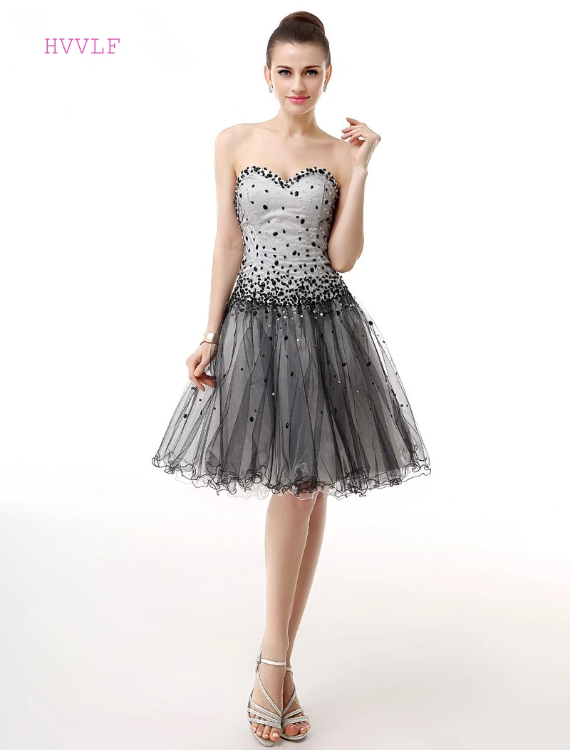 Black 2019 Homecoming Dresses A-line Sweetheart Knee Length Organza Beaded Crystals Elegant Cocktail Dresses
Black 2019 Homecoming Dresses A-line Sweetheart Knee Length Organza Beaded Crystals Elegant Cocktail Dresses
