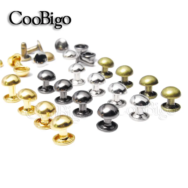 50sets 8mm Mushroom Double Rivet Round Stud Spike For Punk Rock Leather Craft Clothes DIY Sewing Accessory
50sets 8mm Mushroom Double Rivet Round Stud Spike For Punk Rock Leather Craft Clothes DIY Sewing Accessory