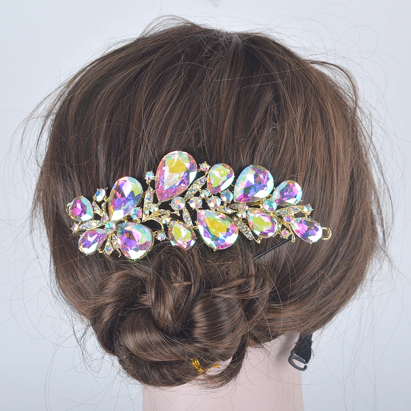 Luxury Bridal Hair Jewelry leaf waterdrop shape Crystal Wedding Hair Accessories Hair Comb Bridal tiara hair ornaments accessory
Luxury Bridal Hair Jewelry leaf waterdrop shape Crystal Wedding Hair Accessories Hair Comb Bridal tiara hair ornaments accessory