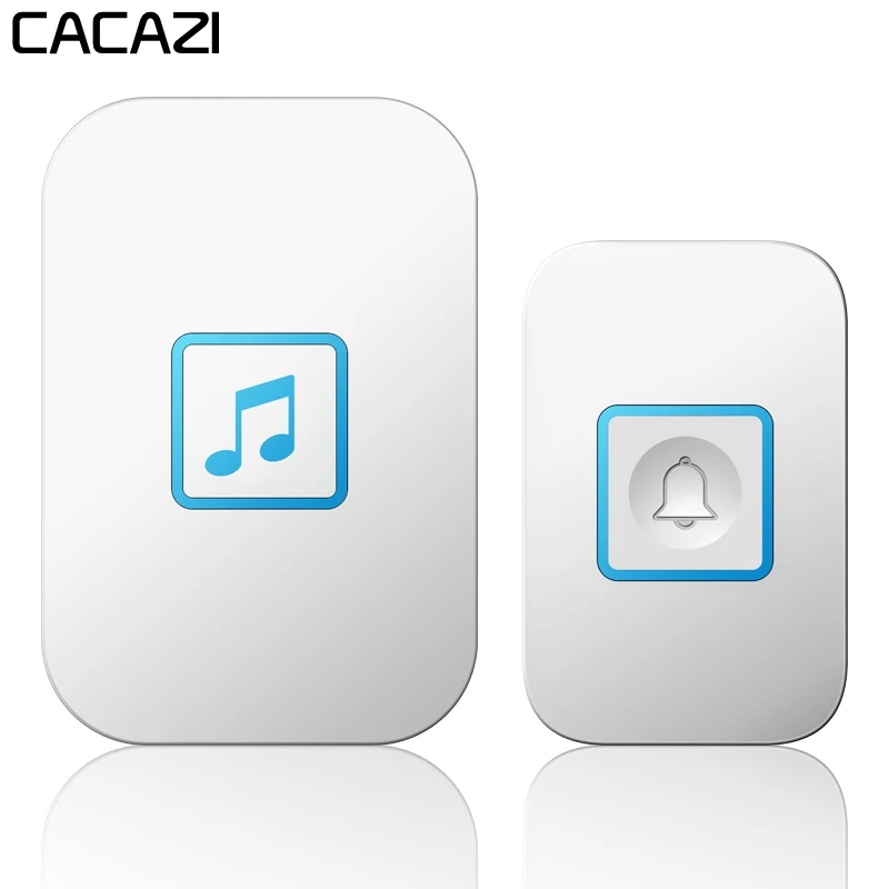 CACAZI Intelligent Wireless Doorbell Waterproof 1 2 Button 1 2 Receiver Smart 300M Remote US EU UK Plug Battery LED Light Chime
CACAZI Intelligent Wireless Doorbell Waterproof 1 2 Button 1 2 Receiver Smart 300M Remote US EU UK Plug Battery LED Light Chime
