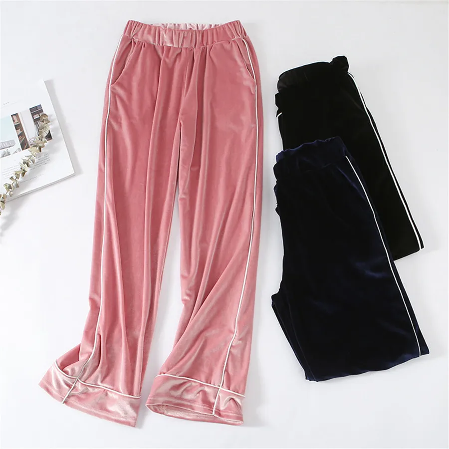 New Autumn Drawstring Women Pants Korean Winter Solid Color Baggy Wide Leg Pants Harajuku Velvet Trousers Dropship
New Autumn Drawstring Women Pants Korean Winter Solid Color Baggy Wide Leg Pants Harajuku Velvet Trousers Dropship