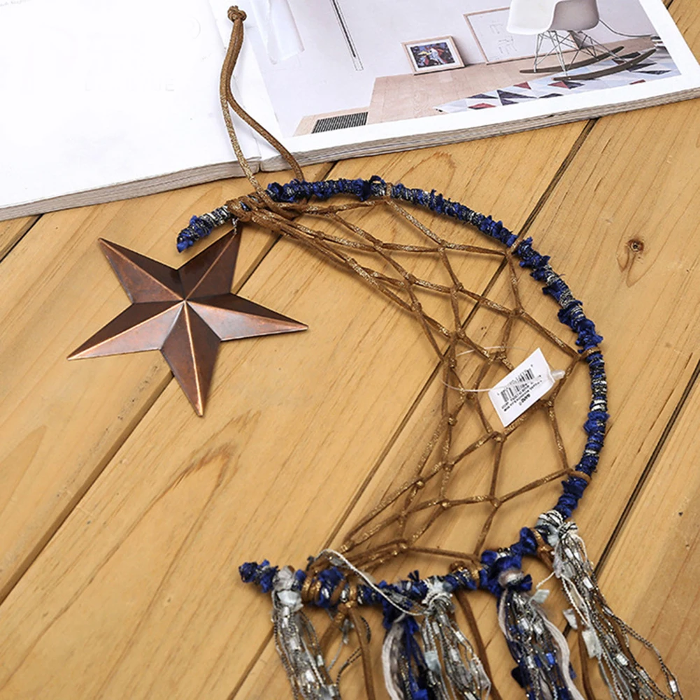 Newly 1pc Moon Shaped Dream Catcher Half Moon Design Dream Catcher with Bells Home Indoor Decor TE889
Newly 1pc Moon Shaped Dream Catcher Half Moon Design Dream Catcher with Bells Home Indoor Decor TE889