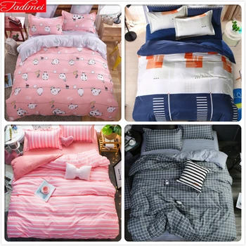 AB Side Stripe Plaid Colours Bedclothes King Queen Double Twin Size Duvet Cover 1.5m 1.8m 2m Bedsheet 4 pcs Bedding Set Bedlinen
AB Side Stripe Plaid Colours Bedclothes King Queen Double Twin Size Duvet Cover 1.5m 1.8m 2m Bedsheet 4 pcs Bedding Set Bedlinen