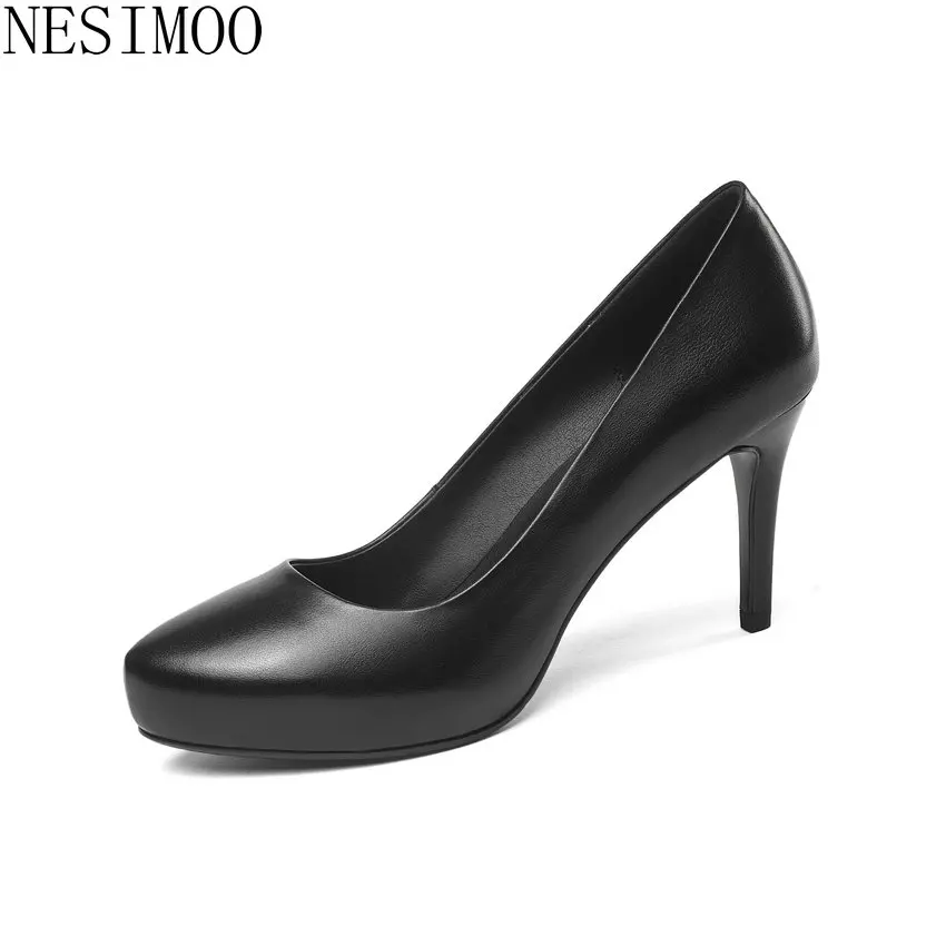NESIMOO 2019 Women Pumps Comfortable Cow Leather Fine High Heel Pointed Toe Office Ladies Single Shoes Platform 1.5cm Size 34-39
NESIMOO 2019 Women Pumps Comfortable Cow Leather Fine High Heel Pointed Toe Office Ladies Single Shoes Platform 1.5cm Size 34-39