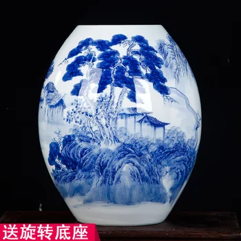 Jingdezhen Fang Chunhui ceramics famous painted underglaze blue and white vase painting room decoration decoration
Jingdezhen Fang Chunhui ceramics famous painted underglaze blue and white vase painting room decoration decoration