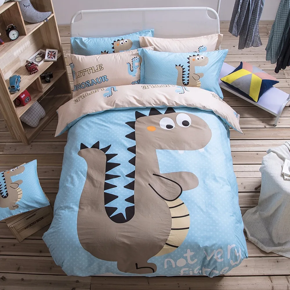 Cartoon cotton 3/4Pcs Bedding Set Twin Full Queen Bedclothes Duvet Cover Flat Bed Sheet Pillowcase bedroom Home textile dinosaur
Cartoon cotton 3/4Pcs Bedding Set Twin Full Queen Bedclothes Duvet Cover Flat Bed Sheet Pillowcase bedroom Home textile dinosaur