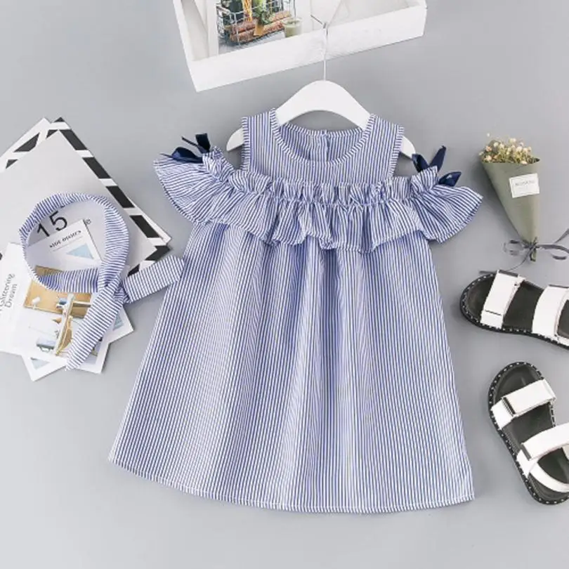 2PCS Toddler Kids Baby Girl Outfit Clothes Strapless Stripe Dress+Headband Set Princess Dress 15
2PCS Toddler Kids Baby Girl Outfit Clothes Strapless Stripe Dress+Headband Set Princess Dress 15